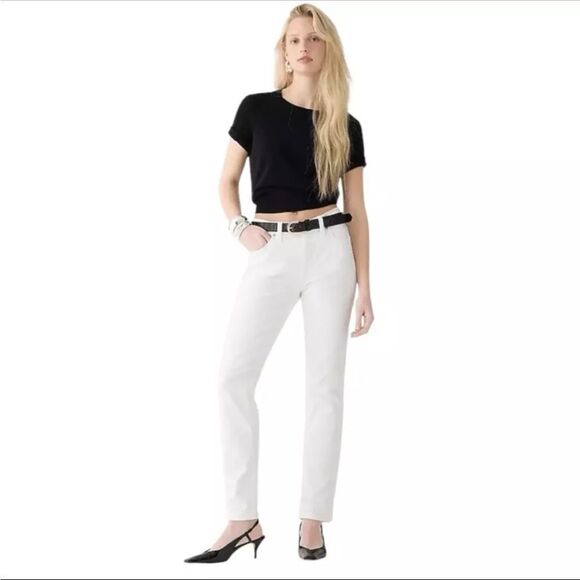 J Crew 9" vintage slim-straight jean‎ in white wash Womens Size 31 - Picture 2 of 12